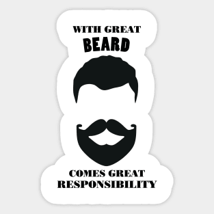 With Great Beard Sticker